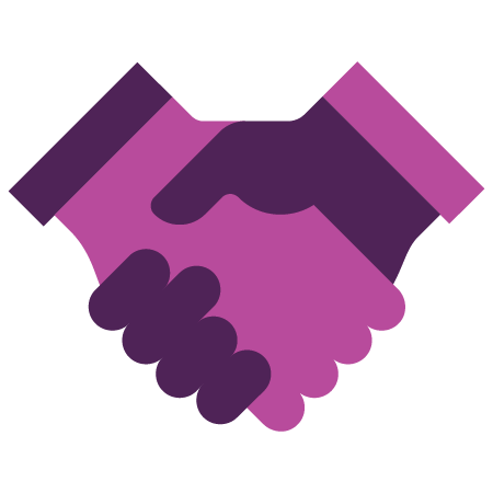 handshake purple